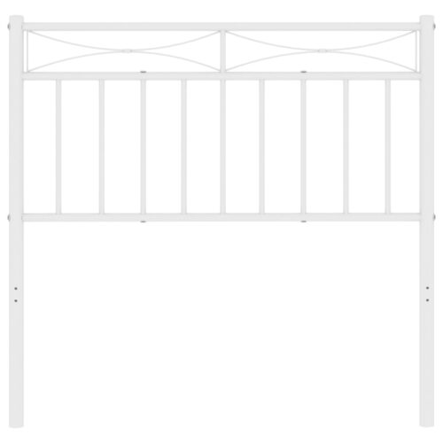 White Metal Headboard Industrial Bed Frame Head Steel Bedhead Single Size 95cm - Image 3