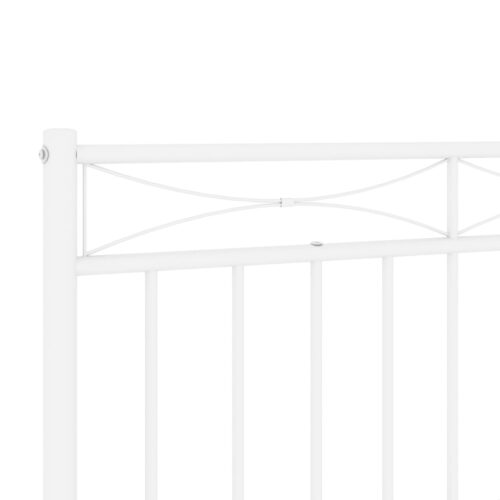 White Metal Headboard Industrial Bed Frame Head Steel Bedhead Single Size 95cm - Image 5