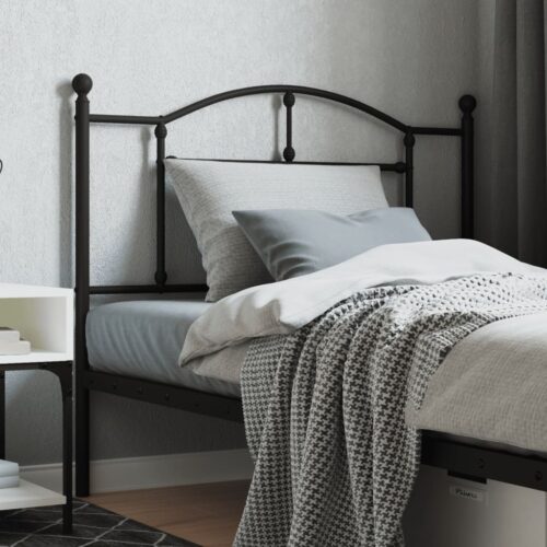 metal Headboard Black 107cm King Single - Image 2