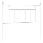 metal Headboard White 107cm King Single