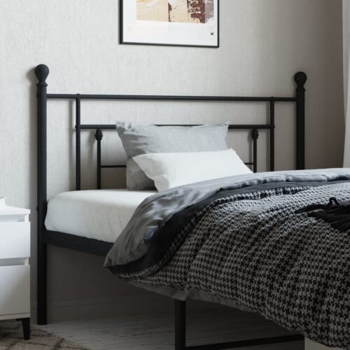Metal Headboard Black 107cm King Single - Image 2