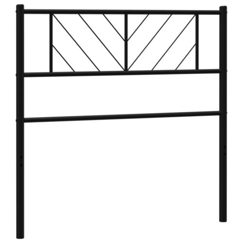 metal Headboard Black 107cm King Single