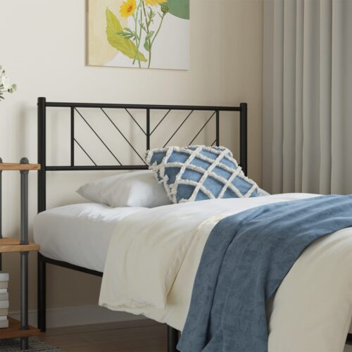 metal Headboard Black 107cm King Single - Image 2