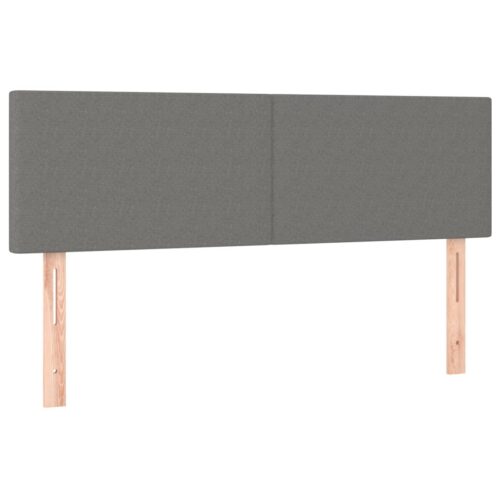 LED Headboard Dark Grey 144x5x78/88cm Fabric - Image 4