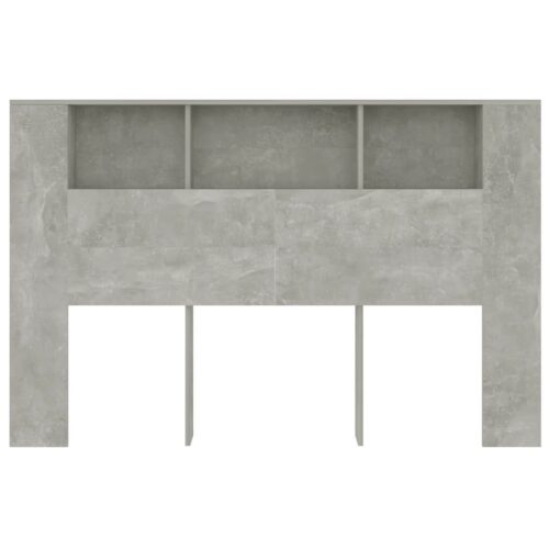 Headboard Cabinet Concrete Grey 160cm - Image 4