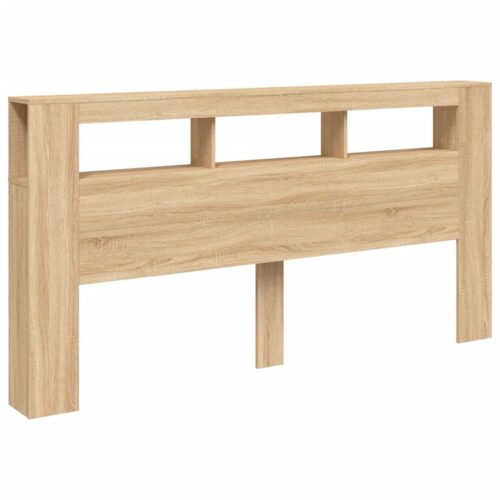 LED Headboard Sonoma Oak 200cm Engineered Wood - Image 3