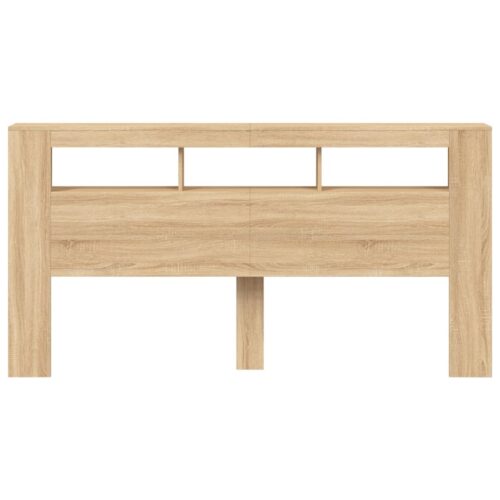 LED Headboard Sonoma Oak 200cm Engineered Wood - Image 5