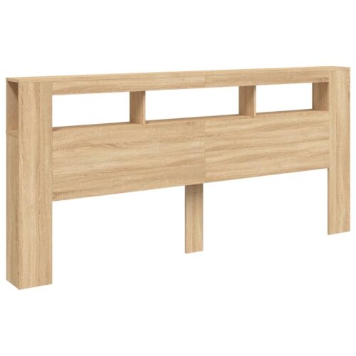 LED Headboard Sonoma Oak 220cm Engineered Wood - Image 3