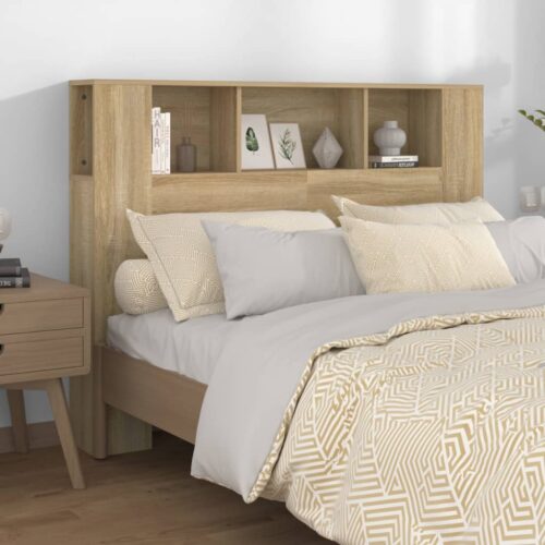 Headboard Cabinet Sonoma Oak 140cm - Image 2