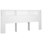 Headboard Cabinet White 220cm