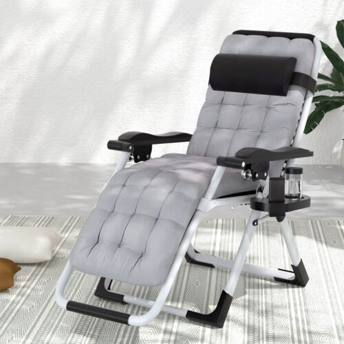 Gardeon Sun Lounge Folding Lounger Camping Zero Gravity Chair Outdoor Furniture - Image 7