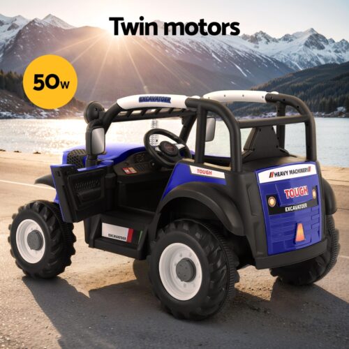 Rigo Kids Electric Ride On Car Off Road Jeep Remote 12V Blue - Image 4