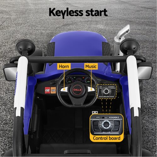 Rigo Kids Electric Ride On Car Off Road Jeep Remote 12V Blue - Image 6