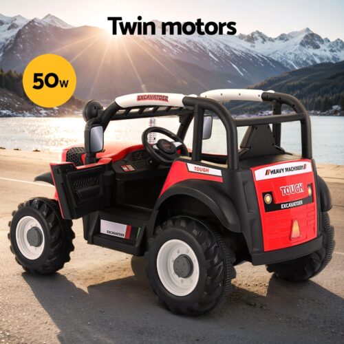 Rigo Kids Electric Ride On Car Off Road Jeep Remote 12V Red - Image 4