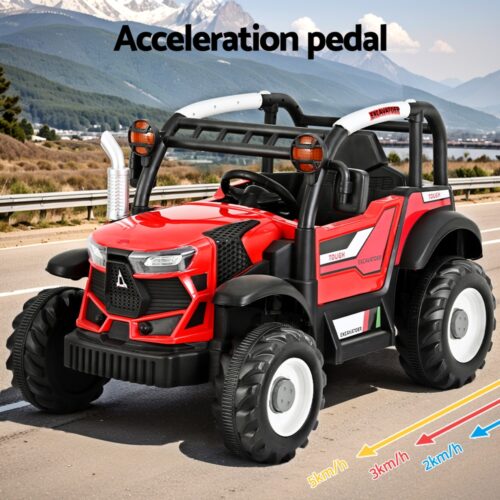 Rigo Kids Electric Ride On Car Off Road Jeep Remote 12V Red - Image 5