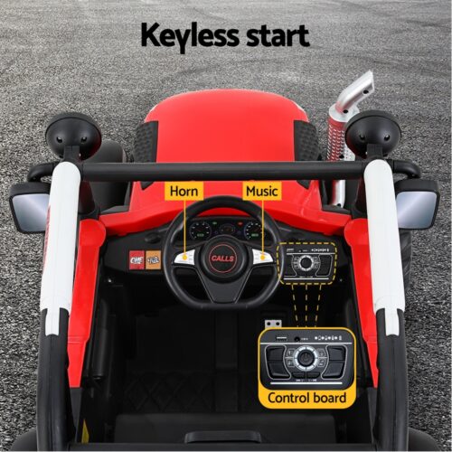 Rigo Kids Electric Ride On Car Off Road Jeep Remote 12V Red - Image 6