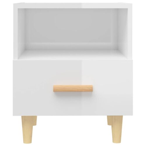 Bedside Cabinets 2pcs High Gloss White 40x35x47cm - Image 4