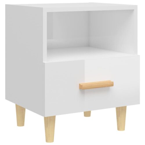 Bedside Cabinets 2pcs High Gloss White 40x35x47cm - Image 5