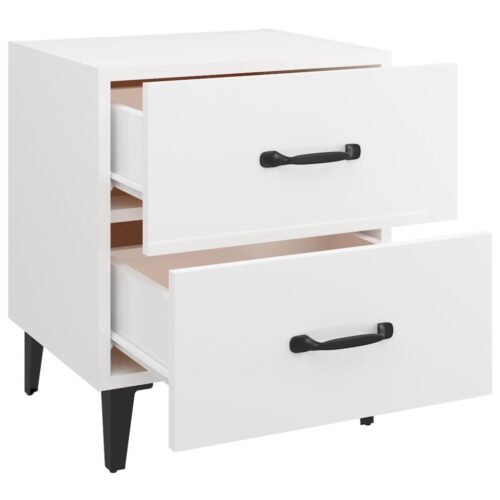Bedside Cabinets 2pcs High Gloss White 40x35x47.5cm - Image 6