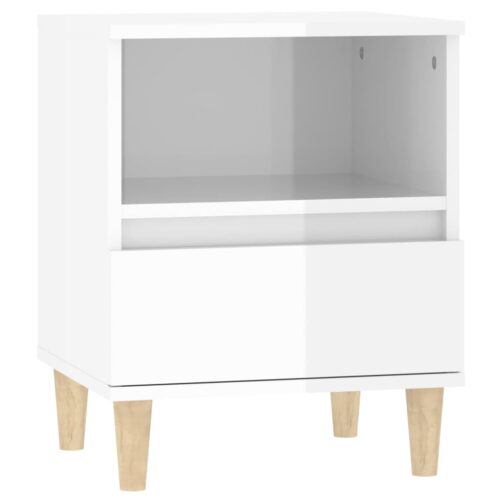 Bedside Cabinets 2pcs High Gloss White 40x35x50cm - Image 6