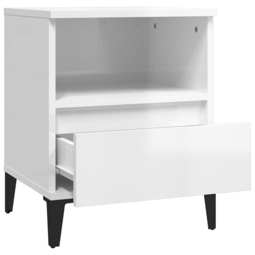 Bedside Cabinets 2pcs High Gloss White 40x35x50cm - Image 8