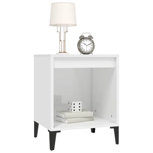 Bedside Cabinets 2pcs High Gloss White 40x35x50cm - Image 4