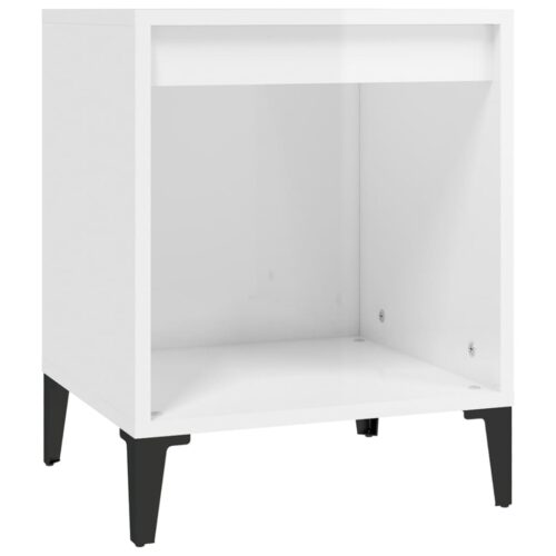 Bedside Cabinets 2pcs High Gloss White 40x35x50cm - Image 5
