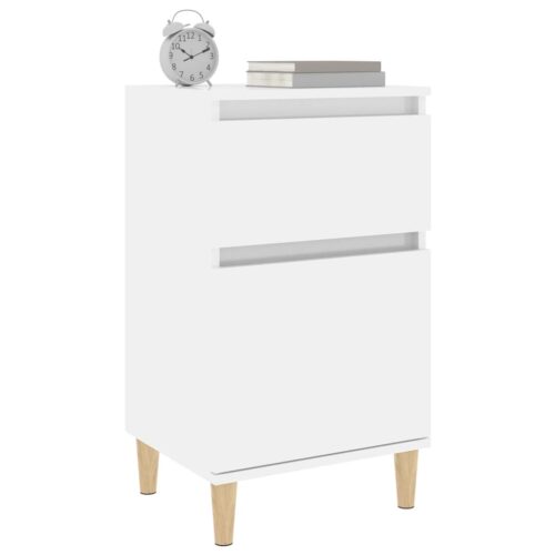 Bedside Cabinets 2pcs High Gloss White 40x35x70cm - Image 4