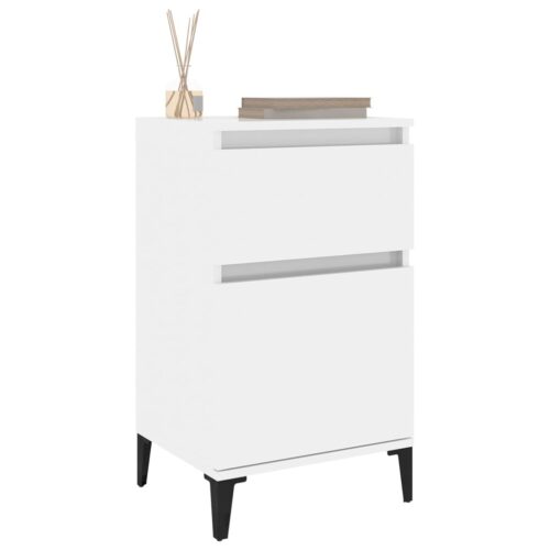 Bedside Cabinets 2pcs High Gloss White 40x35x70cm - Image 4
