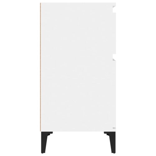 Bedside Cabinets 2pcs High Gloss White 40x35x70cm - Image 7