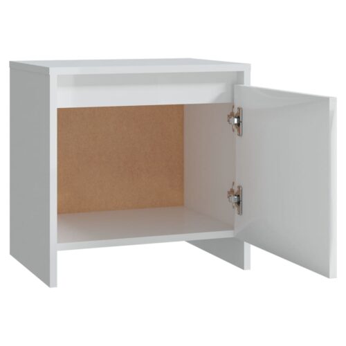 Bedside Cabinets 2pcs High Gloss White 45x34x44.5cm Engineered Wood - Image 7
