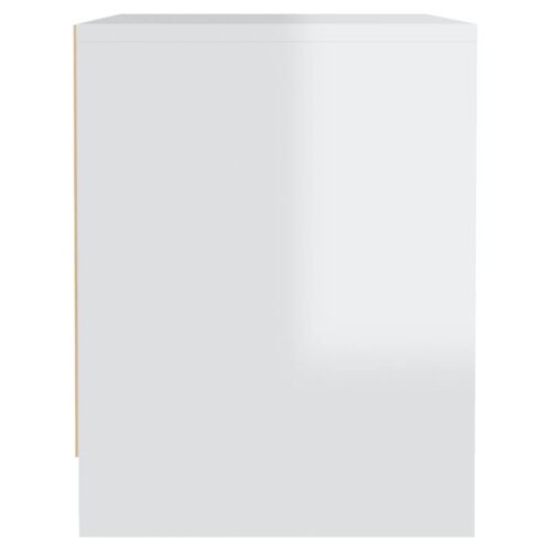 Bedside Cabinets 2pcs High Gloss White 45x34x44.5cm Engineered Wood - Image 9