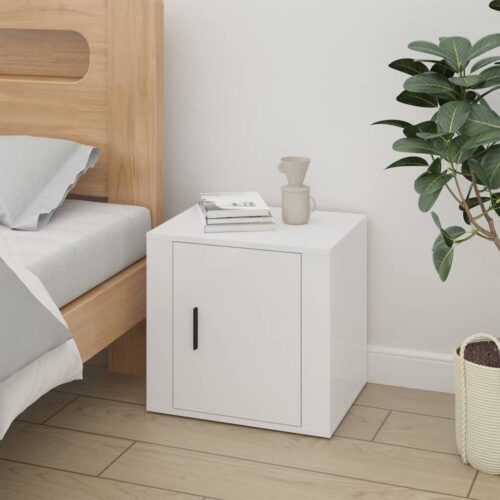 Bedside Cabinets 2pcs High Gloss White 50x39x47cm - Image 3