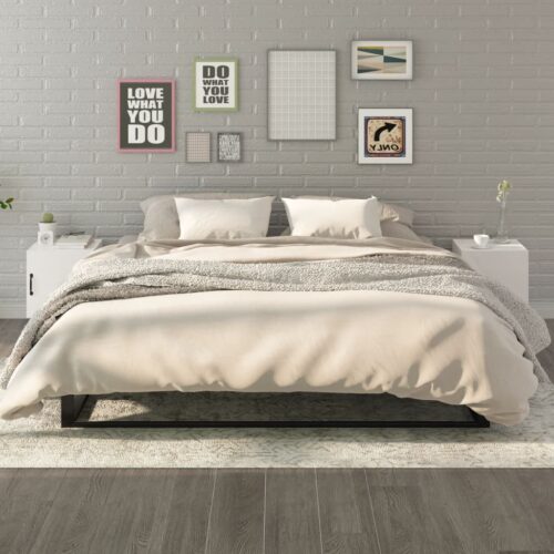 Bedside Cabinets 2pcs High Gloss White Engineered Wood - Image 2