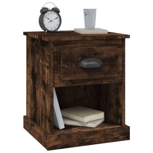 Bedside Cabinets 2pcs Smoked Oak 39x39x47.5cm Engineered Wood - Image 5