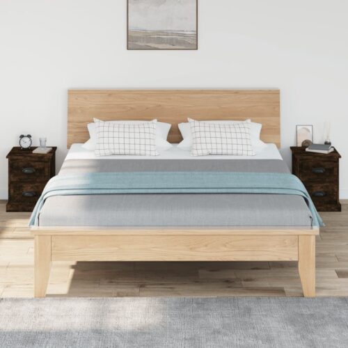 Bedside Cabinets 2pcs Smoked Oak 39x39x47.5cm Engineered Wood - Image 3