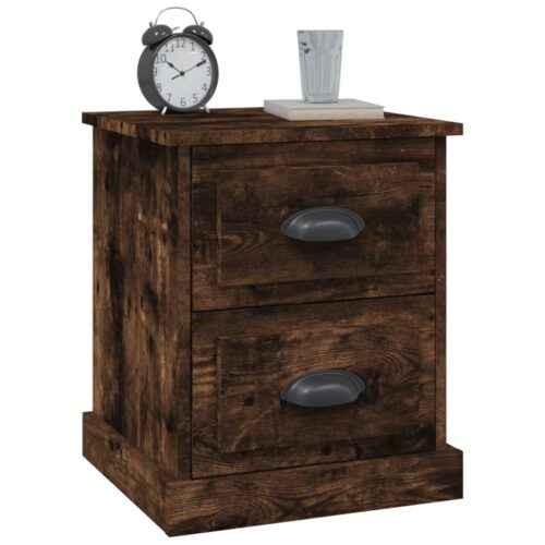 Bedside Cabinets 2pcs Smoked Oak 39x39x47.5cm Engineered Wood - Image 5