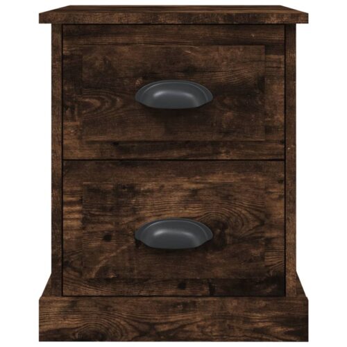 Bedside Cabinets 2pcs Smoked Oak 39x39x47.5cm Engineered Wood - Image 8