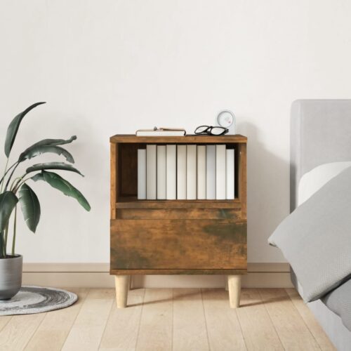 Bedside Cabinets 2pcs Smoked Oak 40x35x50cm - Image 3
