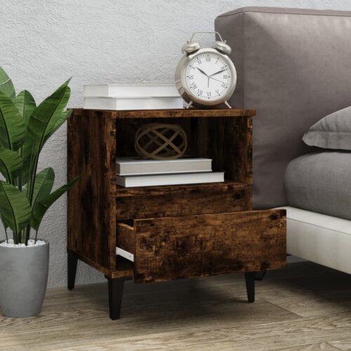 Bedside Cabinets 2pcs Smoked Oak 40x35x50cm - Image 3