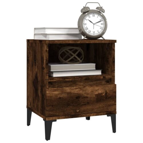 Bedside Cabinets 2pcs Smoked Oak 40x35x50cm - Image 4