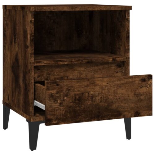 Bedside Cabinets 2pcs Smoked Oak 40x35x50cm - Image 8