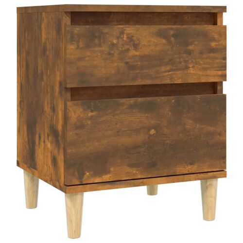 Bedside Cabinets 2pcs Smoked Oak 40x35x50cm - Image 5