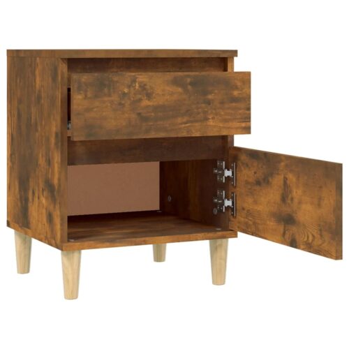 Bedside Cabinets 2pcs Smoked Oak 40x35x50cm - Image 8