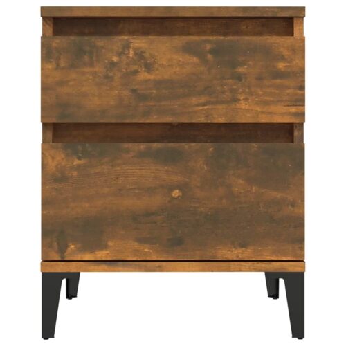 Bedside Cabinets 2pcs Smoked Oak 40x35x50cm - Image 6