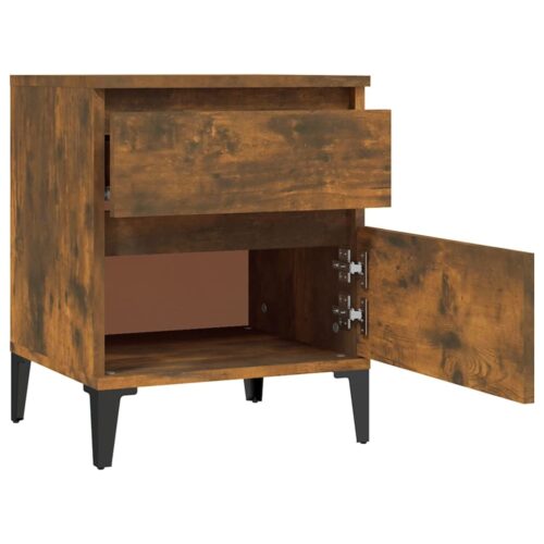 Bedside Cabinets 2pcs Smoked Oak 40x35x50cm - Image 8