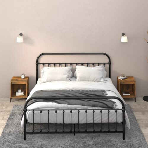 Bedside Cabinets 2pcs Smoked Oak 40x35x50cm - Image 2