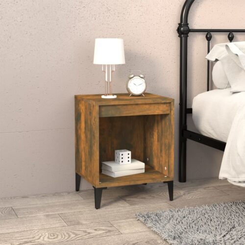 Bedside Cabinets 2pcs Smoked Oak 40x35x50cm - Image 3