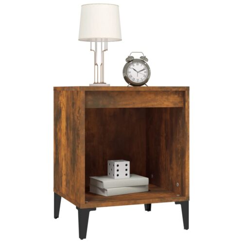 Bedside Cabinets 2pcs Smoked Oak 40x35x50cm - Image 4