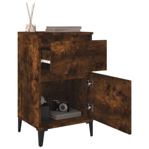 Bedside Cabinets 2pcs Smoked Oak 40x35x70cm - Image 5